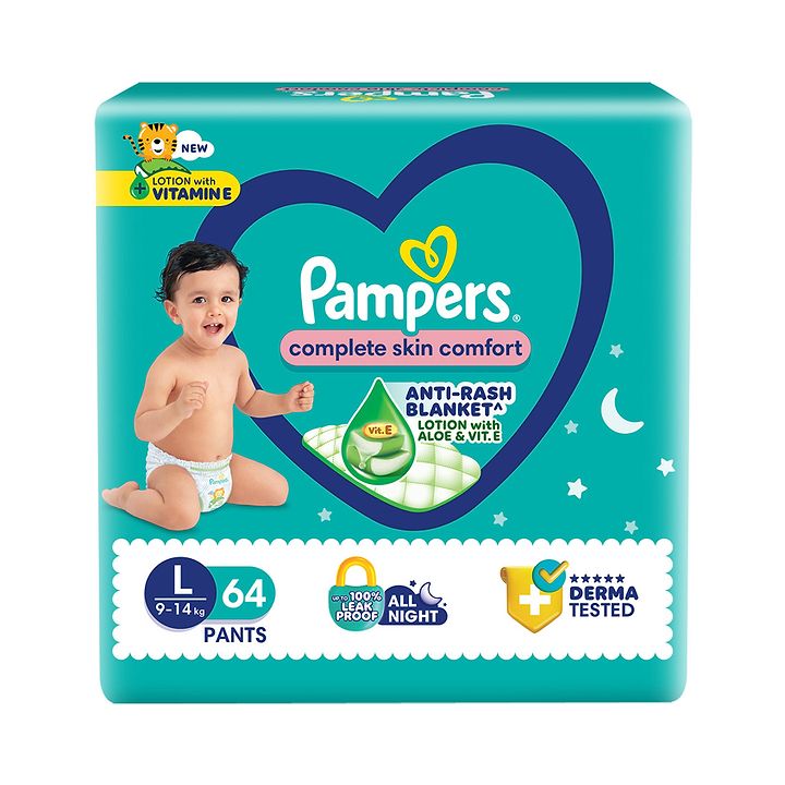 pampers large 64 pcs price