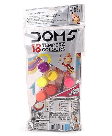 Doms Tempera Colours Pack Of 18 Shades Online In India Buy At Best Price From Firstcry Com 2092445