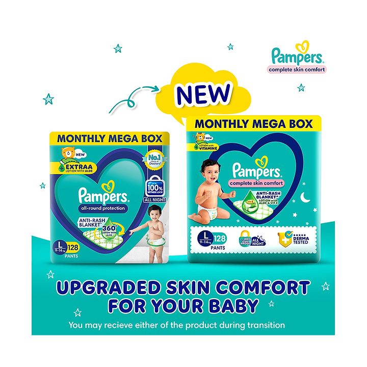 pampers diapers l size 128