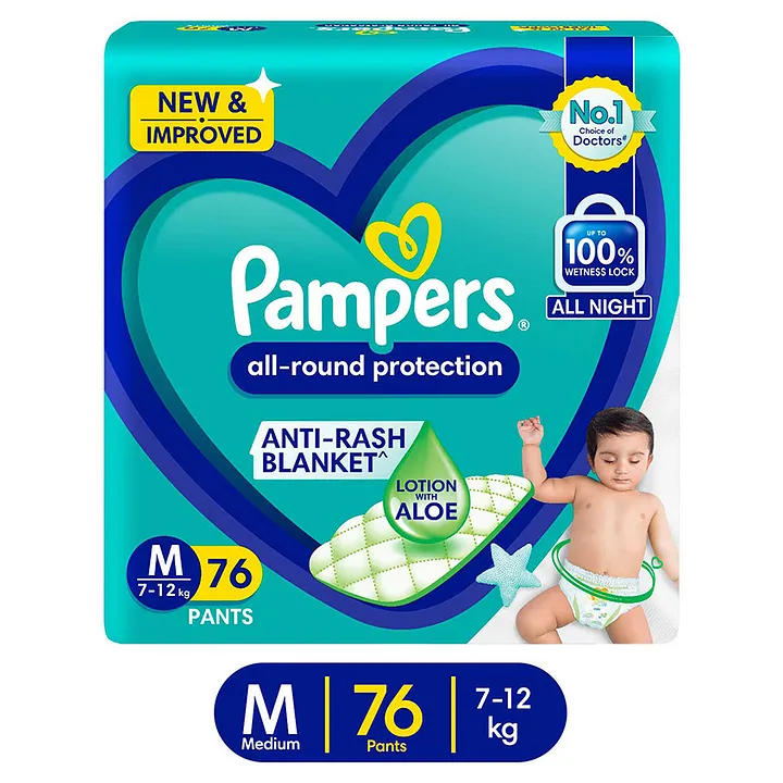 Buy Pampers All round Protection Pants Baby Diapers with Aloe Vera
