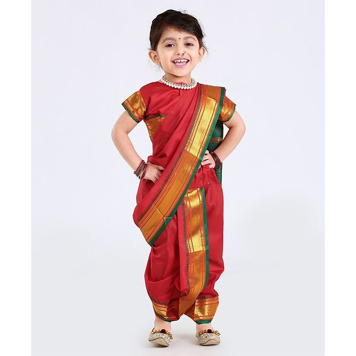 small baby girl in saree