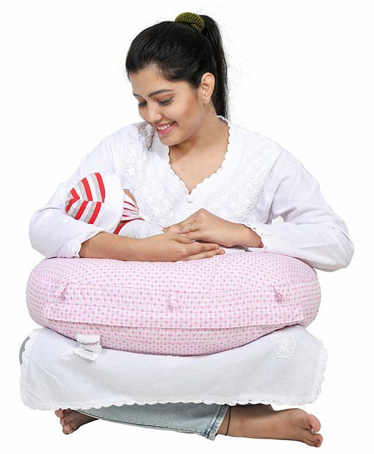 Lulamom Honey Cube Portable Comfortable Nursing Pillow Pink Online