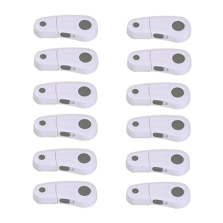 Safeokid Child Safety Cabinet Lock Pack Of 12 White Online In