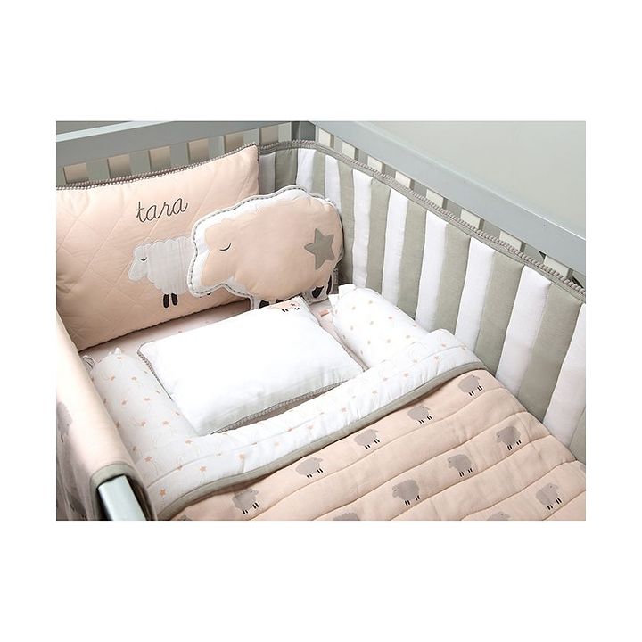 Masilo Linen For Littles Counting Sheep Organic Cot Bedding Set Masilo Linen For Littles Counting Sheep Organic Cot Bedding Set With Dohar