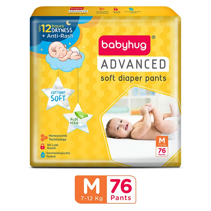 Buy PAMPERS ALL ROUND PROTECTION PANTS MEDIUM 76 COUNT LOTION WITH ALOE  VERA Online  Get Upto 60 OFF at PharmEasy