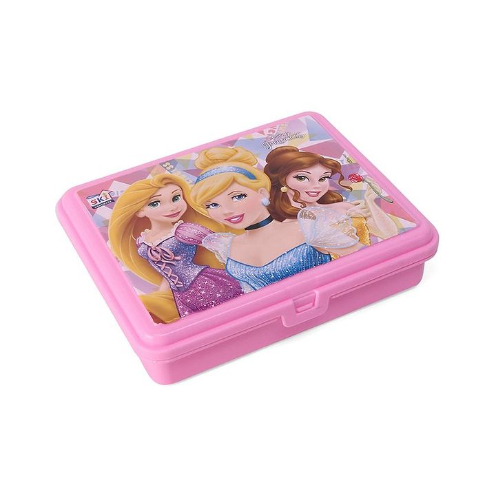 Disney Princess Theme Lunch Box With Fork Pink Info