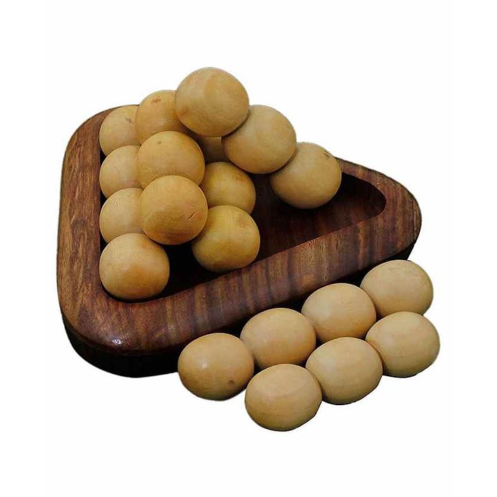 wooden ball pyramid puzzle