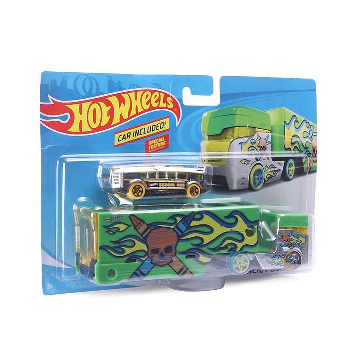 Hot Wheels Die Cast Pencil Pusher Vehicle Truck School Bus