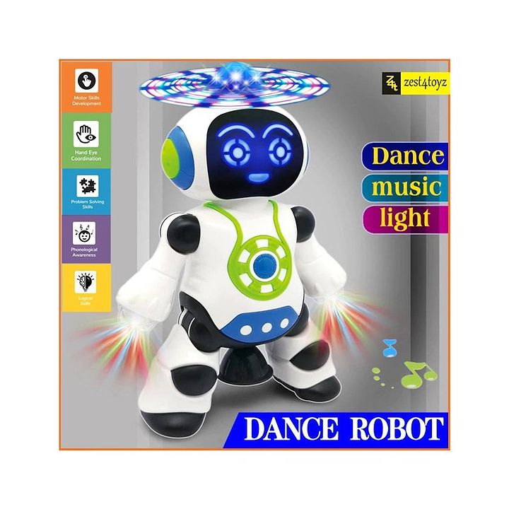 dancing robot toy with music & flashing light