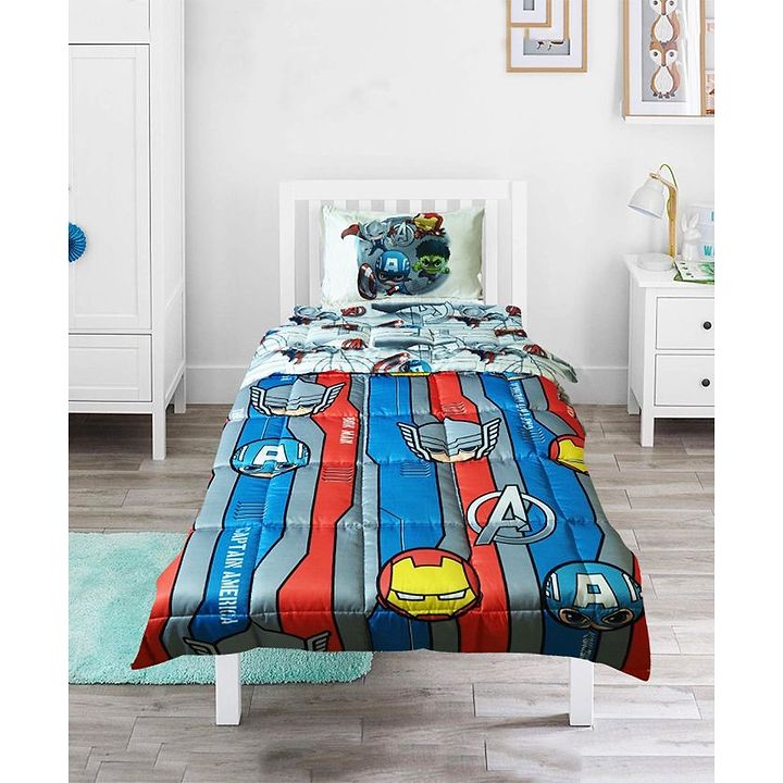 Pace Marvel Avengers Mightiest Heroes Single Bed Comforter Blue Info