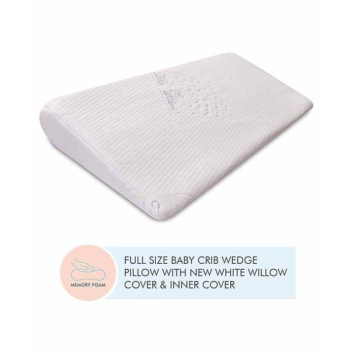 The White Willow Baby Crib Wedge Inclined Pillow White Online In