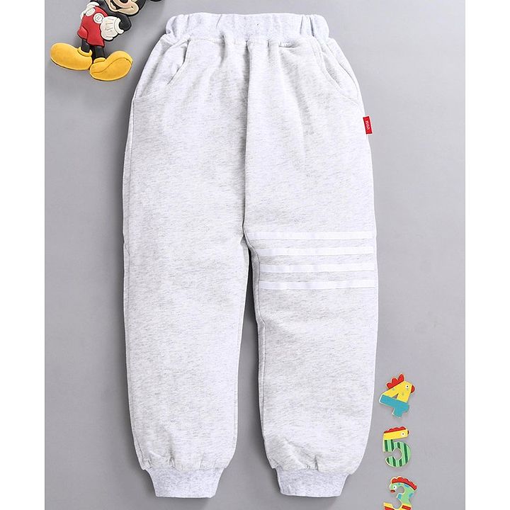 grey cotton full length track pant