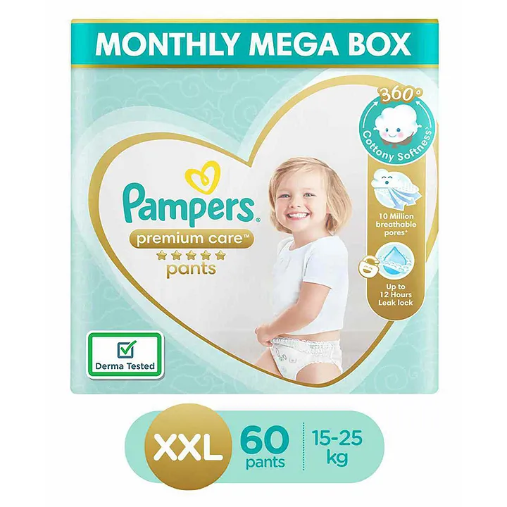 Cotton Disposable imported Pampers Premium Care Diapers Pants, Size: XS,  Age Group: Newly Born