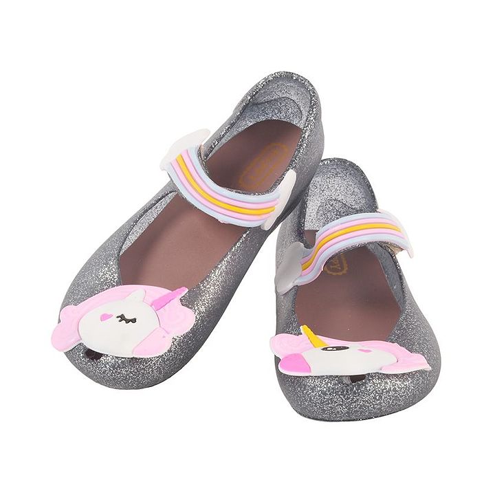 grey jelly shoes