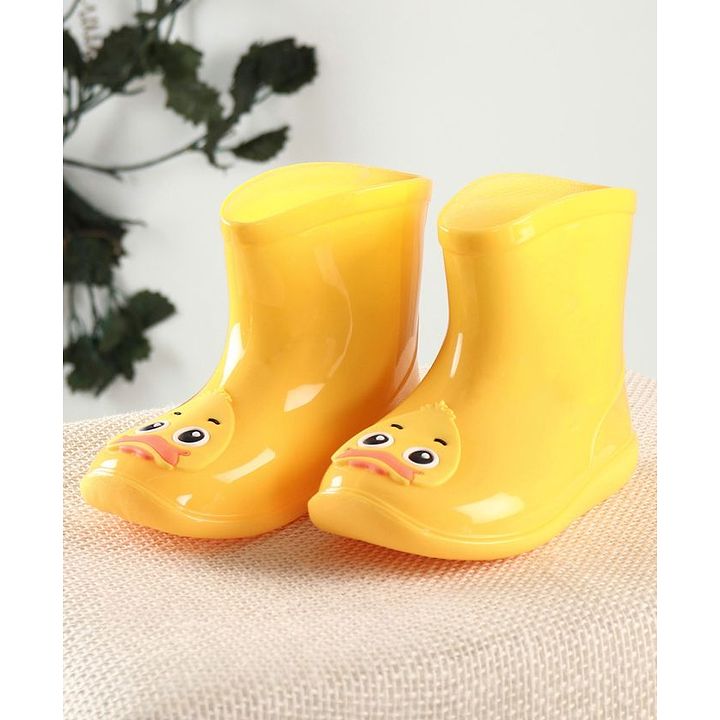 duck with rain boots