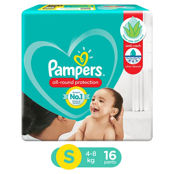 Pampers Baby Dry Pants Small Size 2 Pieces  KiranaMarketcom