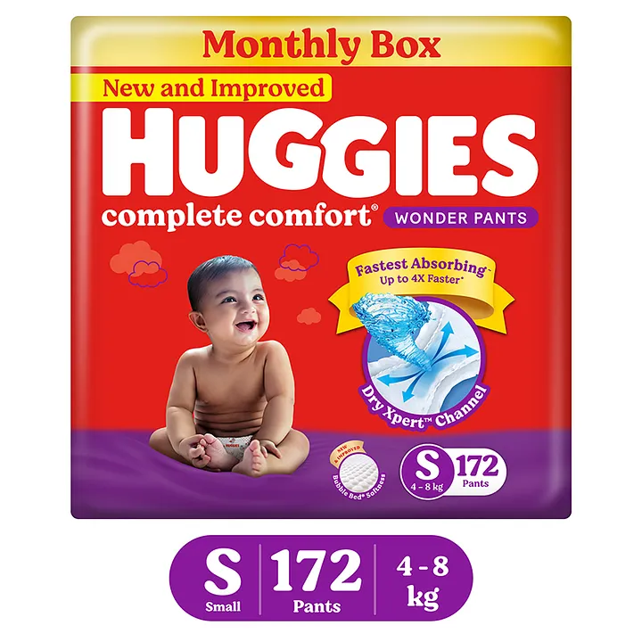 Buy HUGGIES WONDER PANTS SMALL SIZE DIAPERS (42 COUNT) Online & Get Upto  60% OFF at PharmEasy