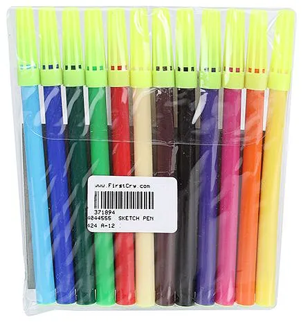 LUXOR JUNIOR SKETCH PENS SET OF 10 SINGLE COLOURBLACK SKETCH PENS PACK  OF 6 SET  Amazonin Office Products