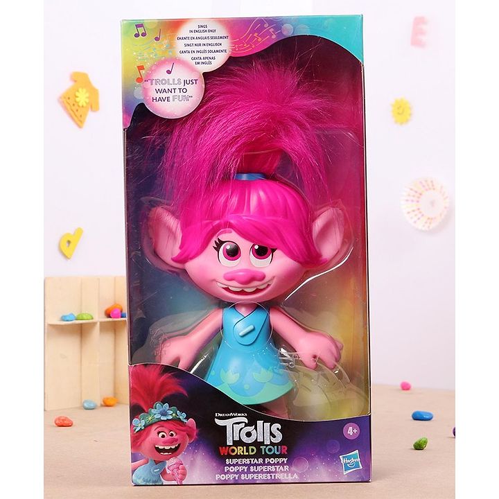 trolls superstar poppy doll pink  height 28 cm online india