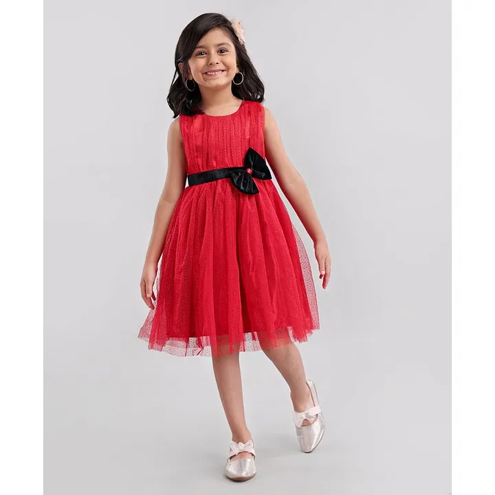 Buy UF Women Red Net Solid Fit  Flare Dress  Dresses for Women 1715418   Myntra