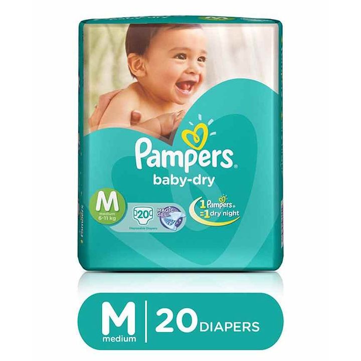 pampers medium size