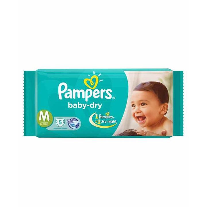 pampers baby dry medium size