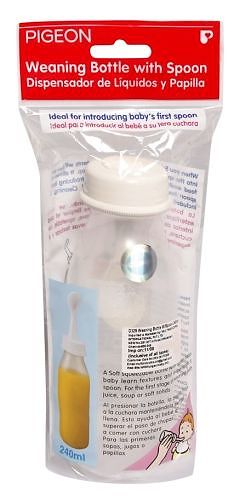 weaning bottle with spoon