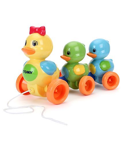 Toddler Baby Walk Learning Toys Fun Pull Along Small Duck With Rattles Toy Q