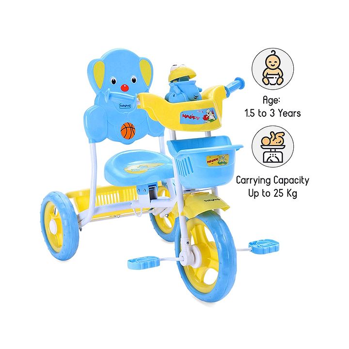 babyhug pluto metal tricycle