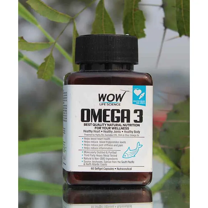 Wow Life Science Omega3 Fish Oil Capsules 60 Capsules Online in India, Buy  at Best Price from Firstcry.com - 8144424