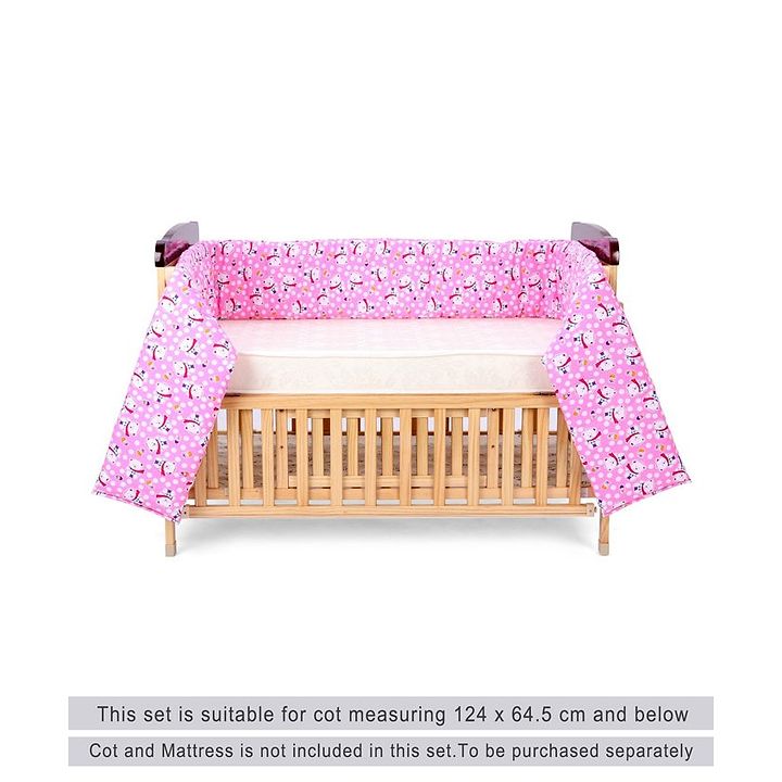 pink cot bumper