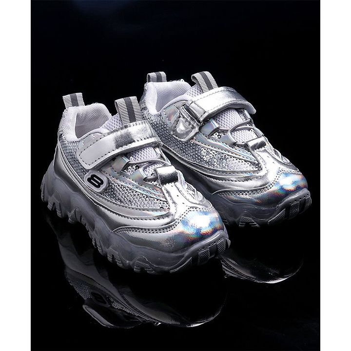 silver led shoes
