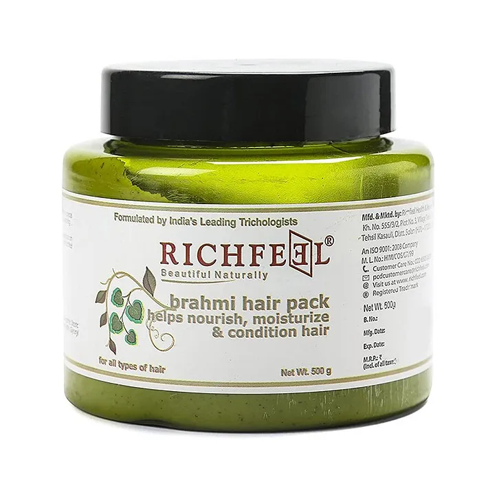 Richfeel Brahmi Intensive Repair Hair Pack  Controls Hair Fall  Treats  Damage Split Ends and Breakage  Deep Conditioning Trichologist  Formulated  500g  Amazonin Beauty