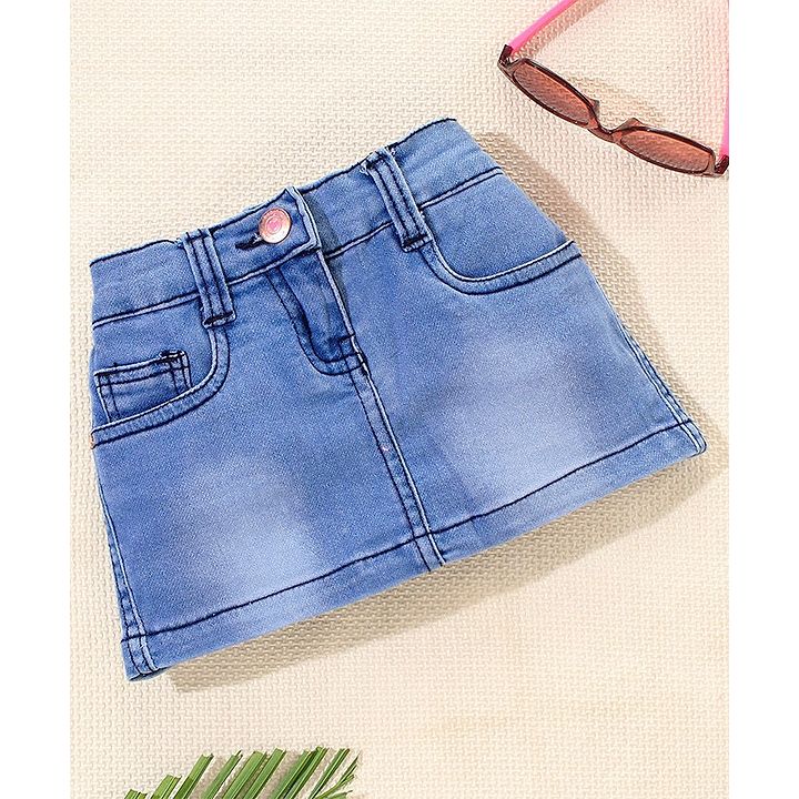 denim skirt mid thigh