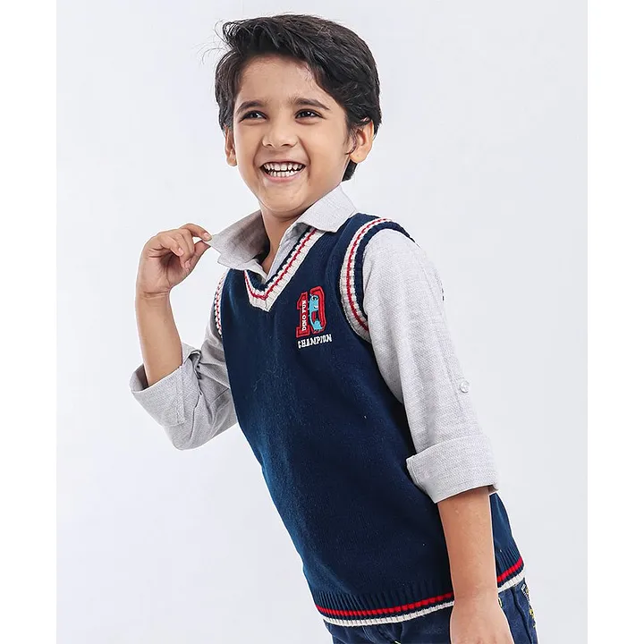 Stylish Sweater Vest Comfortable School Boys Uniform Pullover