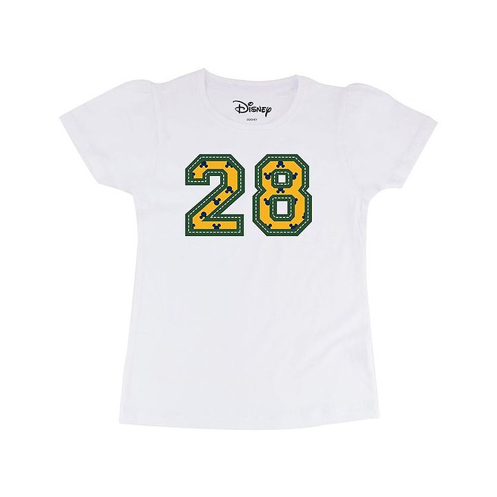 buy disney by crossroads short sleeves mickey mouse number print tee white for girls 8 9 years online in india shop at firstcry com 9418242