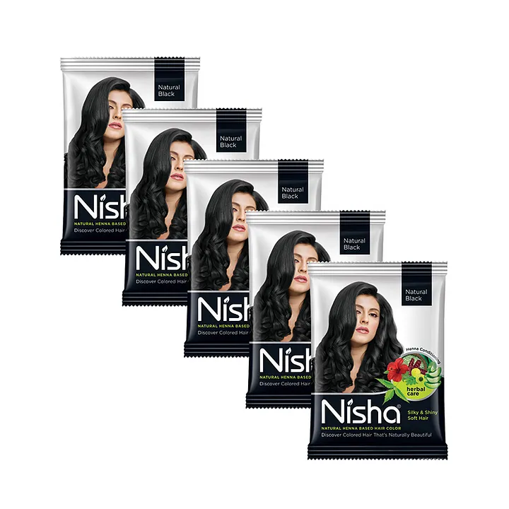 Nisha Natural Henna Based Hair Color Natural Black India  Ubuy
