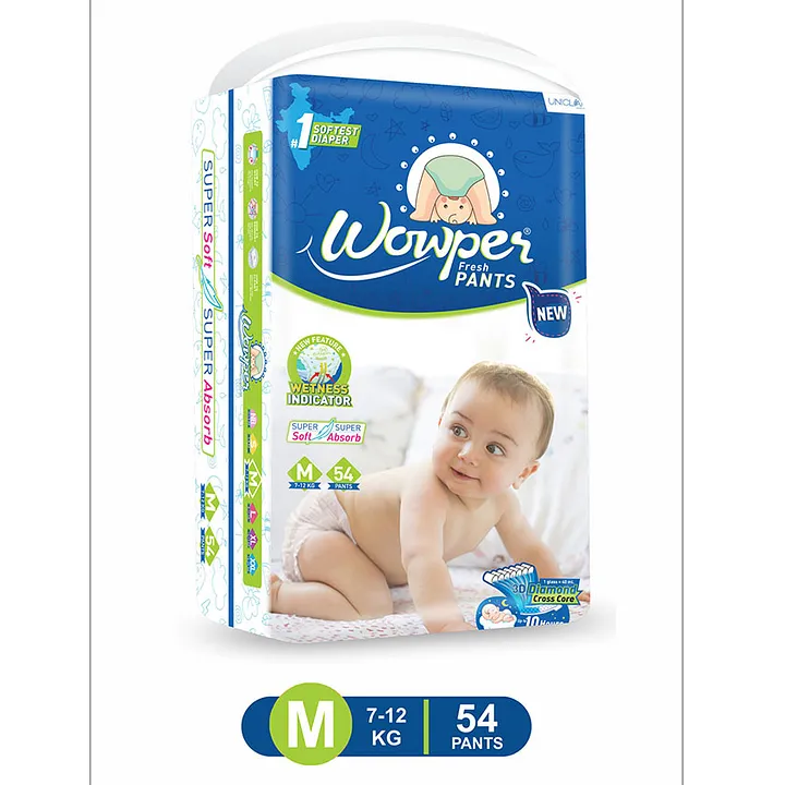 Buy Wowper Fresh Pant Style Diaper New Medium M 54 Count 712 kg Online  at Best Prices in India  JioMart