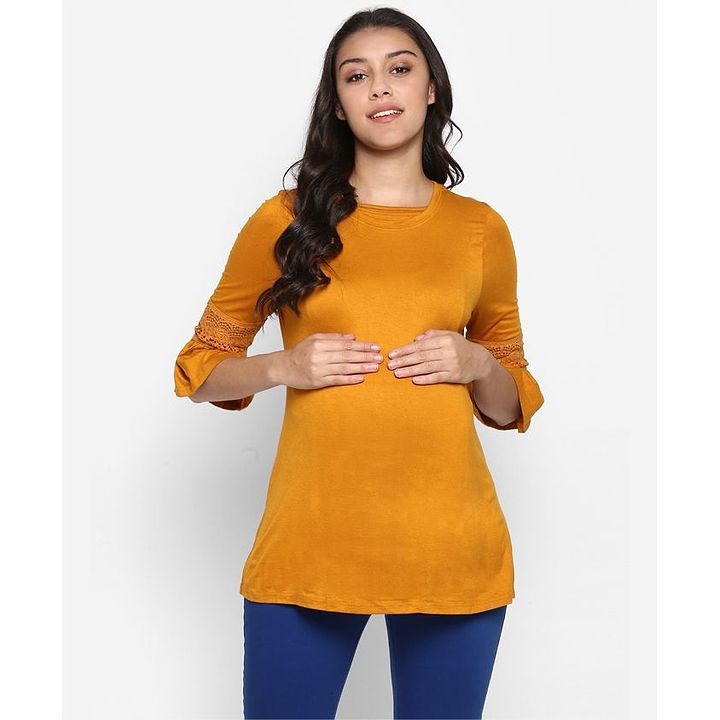 yellow maternity top