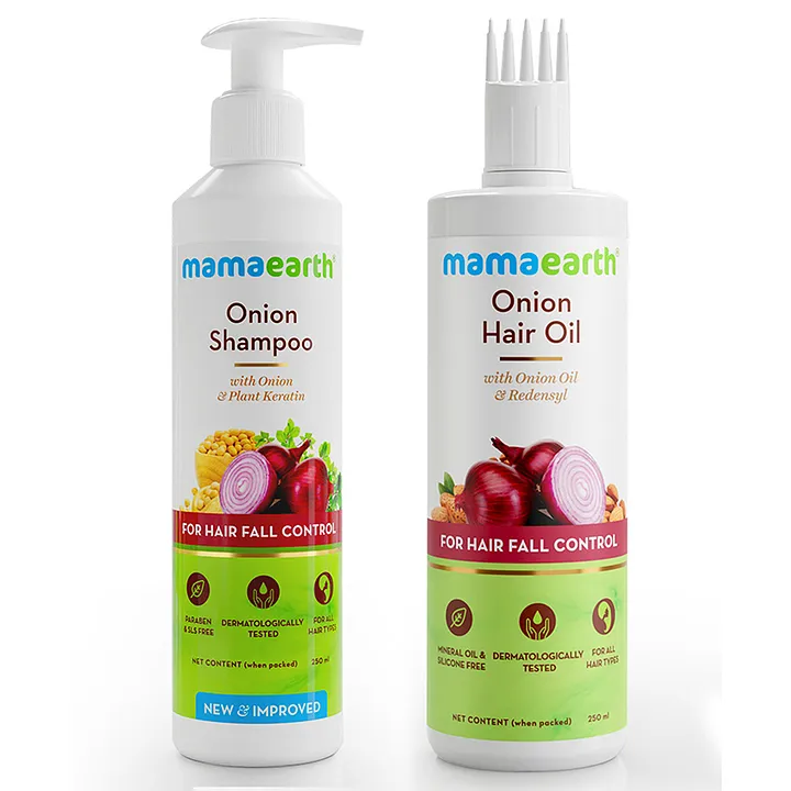 Amazon.com : Mamaearth Onion Hair Fall Shampoo for Hair Growth & Hair Fall  Control, with Onion Oil & Plant Keratin 250ml : Beauty & Personal Care