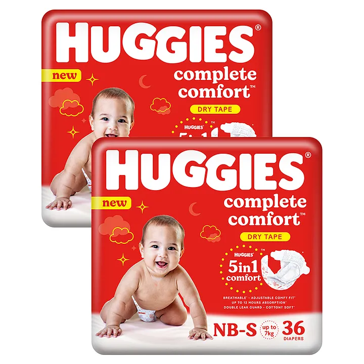 Buy Huggies Complete Comfort Dry Tape Baby Diaper Pants (NB-S