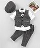 Robo Fry Full Sleeves Party Suit Check  - Black