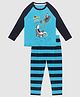 Little Marine Full Sleeves Snack Attach Print Night Suit - Blue