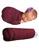 Babymoon Stretchble Swaddle Wrap Baby Photography Prop - Maroon