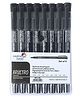Brustro Professional Pigment Based Fineliner Pack Of 8 - Black