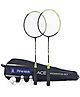 Pine Kids Badminton Set  Green & Black | Includes 2 Lightweight Rackets & 3 Shuttlecocks | Strong Frame, Easy Grip Handle | Perfect Outdoor/Indoor Sports Game for Kids.