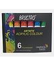 Brustro Artists Acrylic Fluorescent Colours Pack of 6  