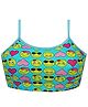 D'Chica Smiley Print Non Padded Non Wired Beginner Bra Blue - Blue