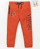 Earth Conscious Full Length Virtual Printed Track Pants - Orange