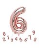 Shopping Time Number 6 Foil Balloon - Rose Gold 